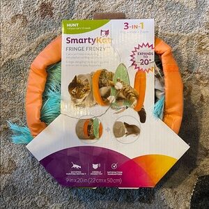 Fringe Frenzy 3-in-1 Cat Toy - Orange and Blue opened but not used